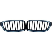 BMW 3-Serie F30 / F31 2012-2019 Enkelribbad  Blanksvart LED-Belysning Sportgrill / Njurar DIEDERICHS